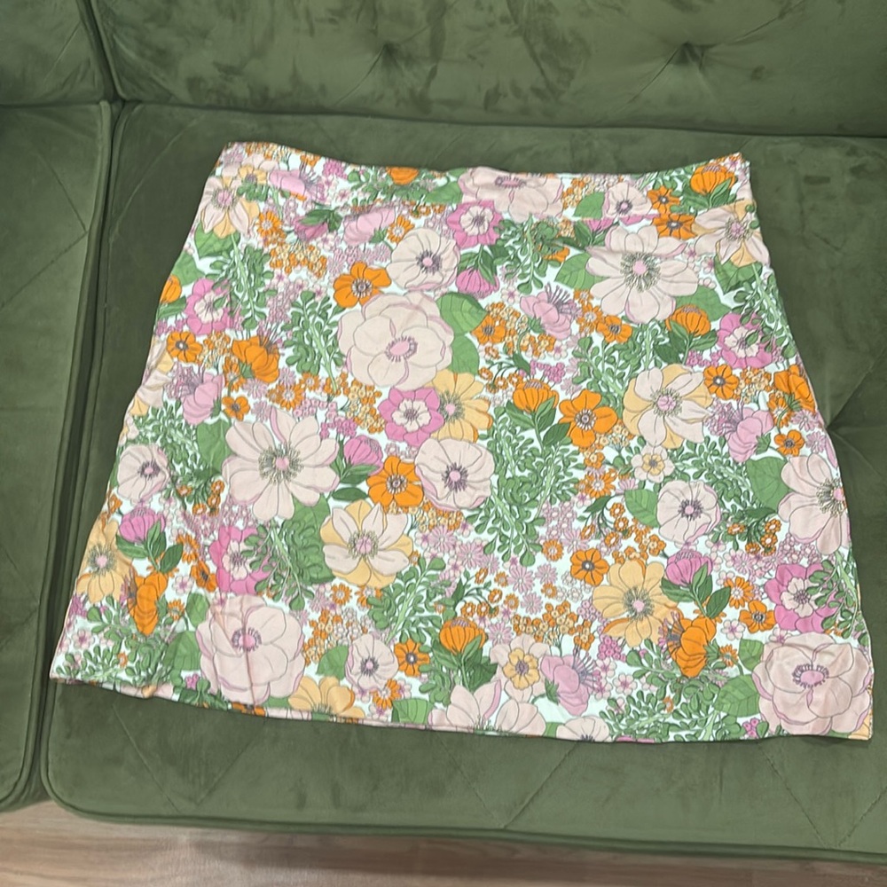 Floral mini skirt from mango